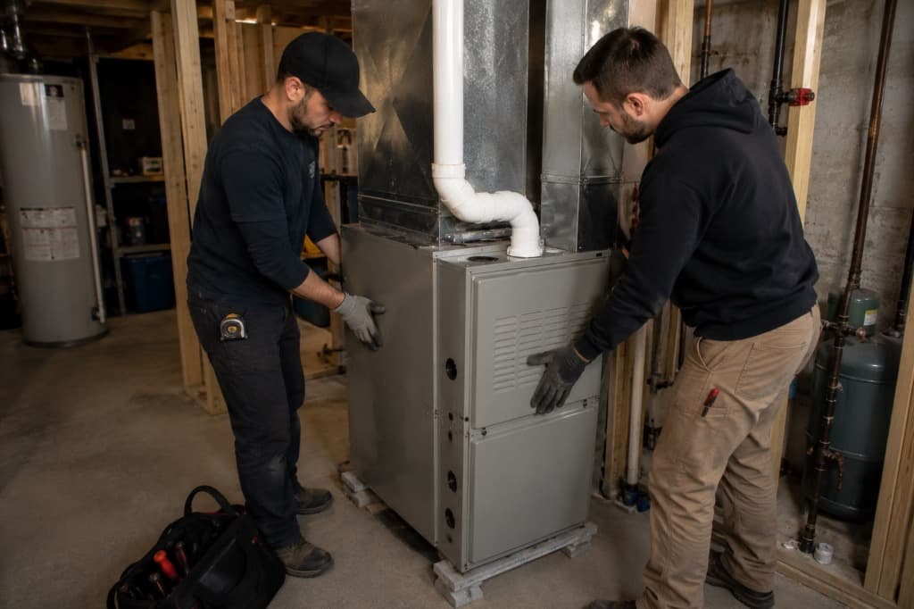Rooftop AC Condenser Servicing