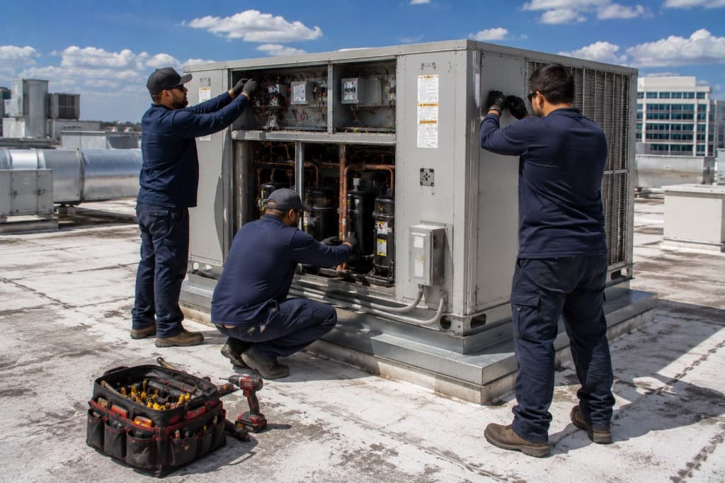 24/7 Commercial Emergency HVAC Support - Airnet HVAC Service 24/7 Commercial Emergency HVAC Support - NATE-Certified Technician Diagnostic